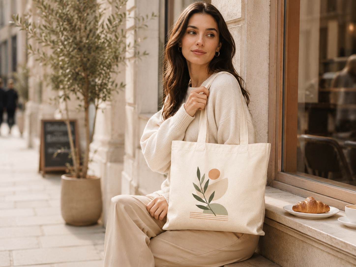 Custom Cotton Tote Bags lifestyle use